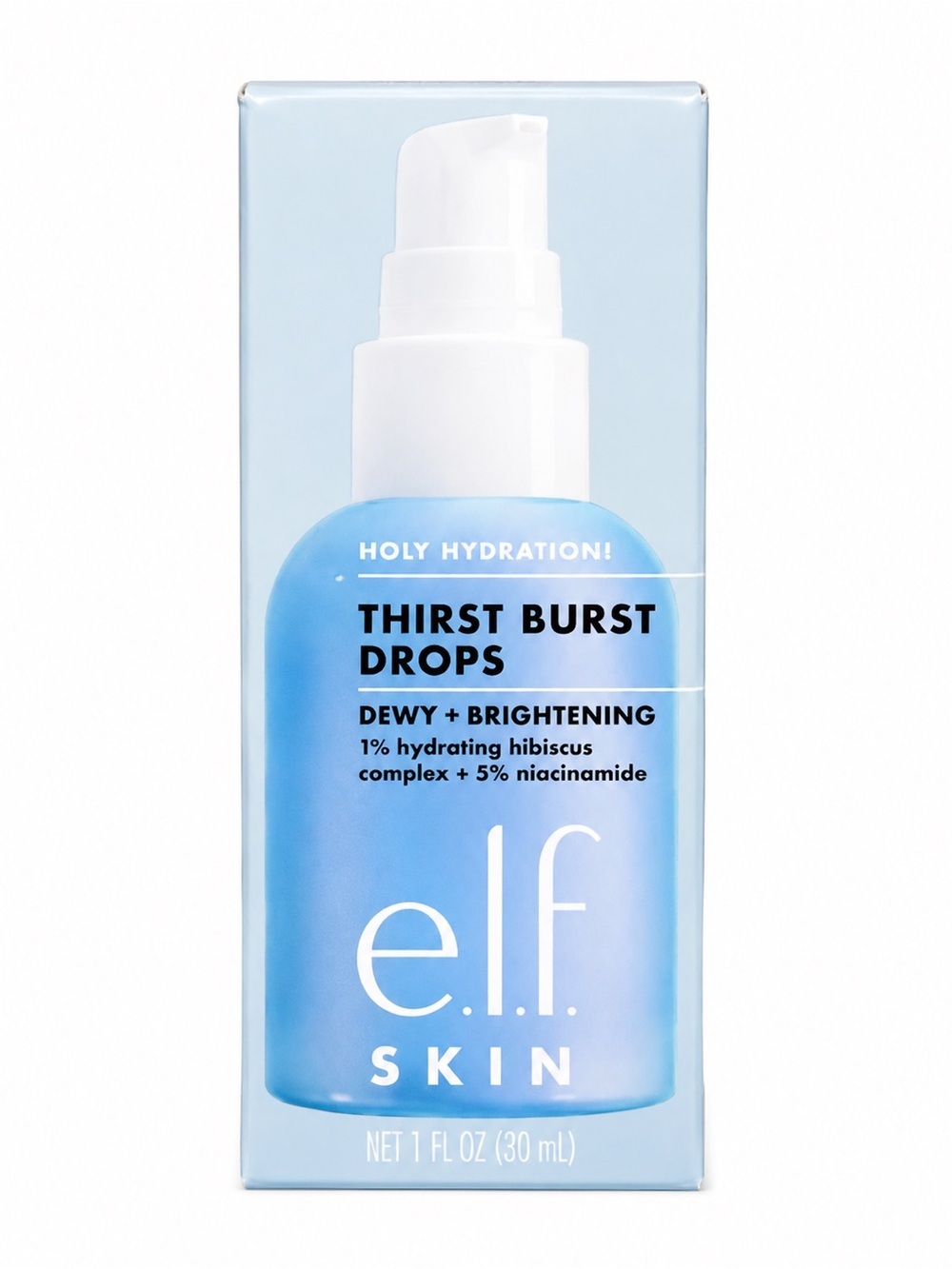 e.l.f. Holy Hydration Thirst Burst Drops Niacinamide Serum 30ml NEW